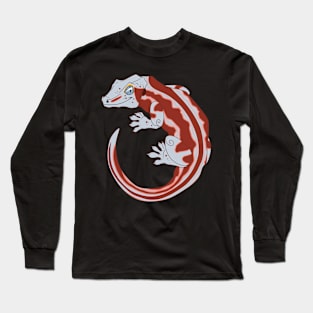 Red and White Stripe Gargoyle Gecko Long Sleeve T-Shirt